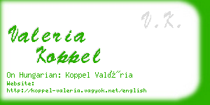 valeria koppel business card